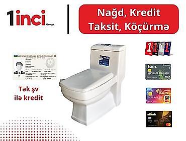 yerden unitaz: Yeni Unitaz Monoblok - Monoblok model: bak və kasa bir yerdə, kompakt — 1