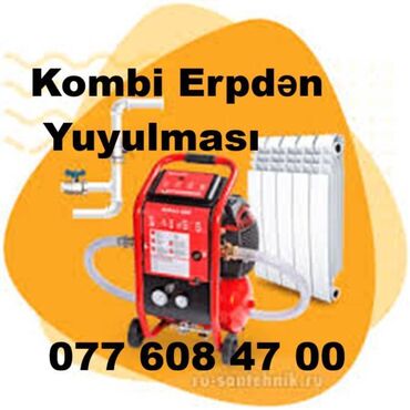 Duş başlıqları: Kombi Erpdən yuyulması Xidməti. kombi, radiator quraşdırma. Santexnik