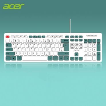 наклейка для клавиатуры: Очень стильная офисная проводная клавиатура от Acer Вес: 415 г