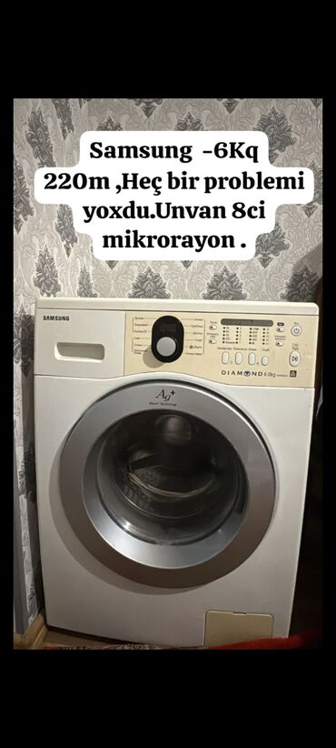 soyducu ikinci əl: Paltaryuyan maşın Samsung, 6 kq, İşlənmiş, Avtomat, Qurutmasız, Kredit yoxdur, Ünvandan götürmə