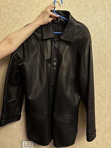 Kişi geyimləri: Kurtka, Dəri, Qış, 4XL — 2