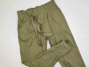 legginsy woskowane z wysokim stanem: Spodnie materiałowe damskie, rozmiar S