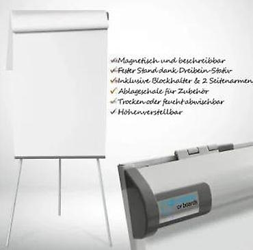 Ostali kancelarijski nameštaj: Flipchart Coyote – tronožac, sklopiv - Magnetna bela tabla sa — 22