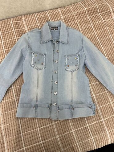 женская джинсовка: Джинсовая куртка, Классическая модель, Осень-весна, S (EU 36), M (EU 38), XL (EU 42)
