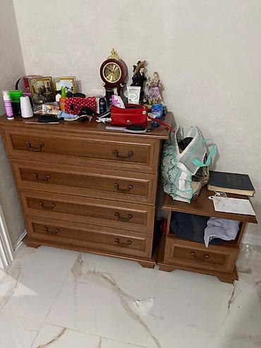 qedimi kravat: Mebel dəsti – komod, tumba və iş masası - Material: ağac görünümlü — 1