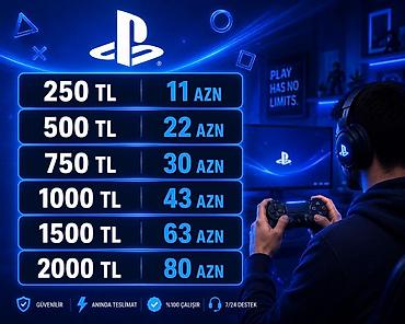 sony xz: PlayStation balansı üçün Türkiyə PSN Gift Card (TL) kodları Mövcud — 1