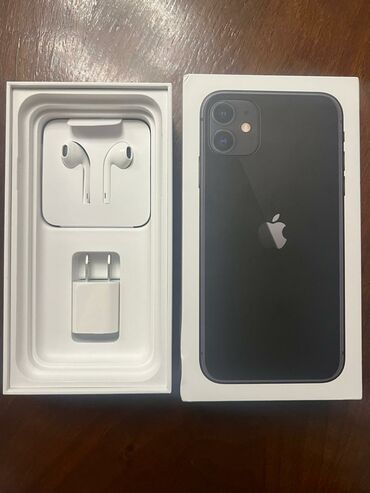 Apple iPhone: IPhone 11, Б/у, 128 ГБ, Black Titanium, Наушники, Зарядное устройство, Защитное стекло, 78 %