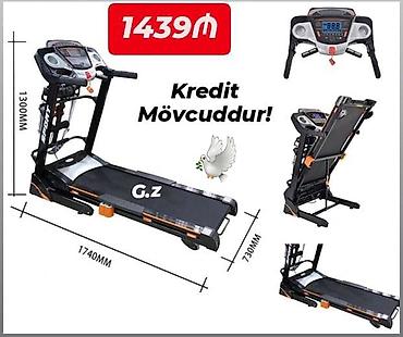 İdman və hobbi: Qaçış trenajoru (qatlanan model) - Ölçülər: 1740 x 730 x 1300 mm - — 1