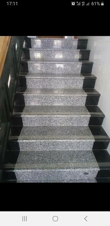 Лестницы из гранита, мрамора: Лестница из гранита, мрамора Для дома, Бесплатный замер, Форма лестницы: Много-маршевая, Стиль: Модерн — 12