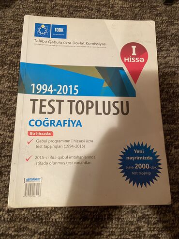 riyaziyyat test toplusu 2 ci hisse 2023: Coğrafiya test toplusu 1.hissə