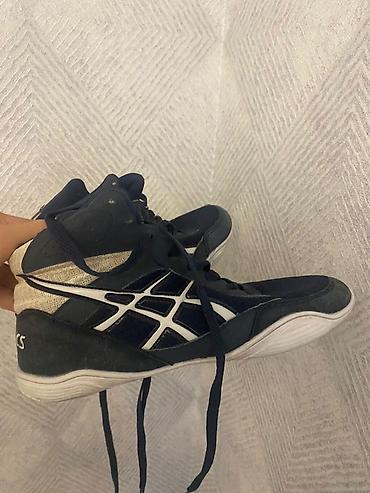 Детская обувь: ASICS idman ayaqqabısı - Brend: ASICS - Rəng: tünd göy – ağ detallar - — 5