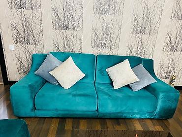 divan acilan: İşlənmiş, Divan, 2 kreslo, Bazalı, Açılan — 3
