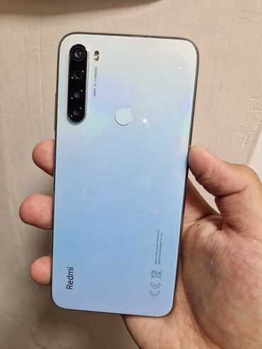 Redmi Note 8, 64 GB, rəng - Ağ, Zəmanət, Düyməli, Sensor
