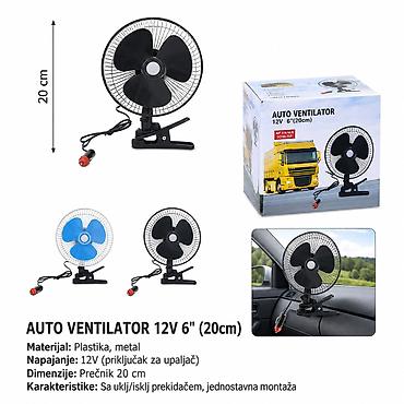KMT Auto električni ventilator 8 inča sa postoljem 24V Opis: -