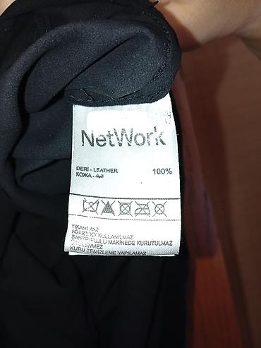 network: NetWork qadın dərili paltar - Model: qısaqollu, düz kəsim — 3