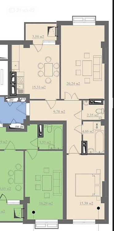 Продажа квартир: 2 комнаты, 71 м², Элитка, 4 этаж at lalafo.kg — 6 Продажа квартир: 2 комнаты, 71 м², Элитка, 4 этаж — 6