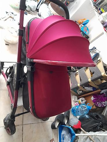 Araba-beşiklər: Uşaq arabası – BabyHome markası, tünd qırmızı/bordo rəng — 3