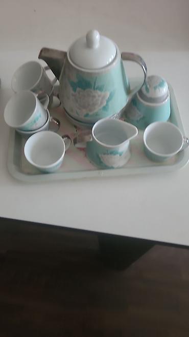 Qab-qacaq və mətbəx ləvazimatları: Çay dəsti, rəng - Mavi, Farfor — 1