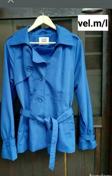 teksas din po: L (EU 40), Used, With lining, Single-colored, color - Light blue