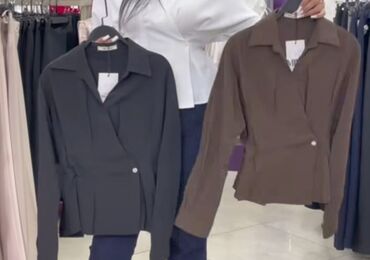 Köynək və bluzalar: Qadın bluz/köynək – sarğı tipli, beldən vurğulu model - Dizayn
