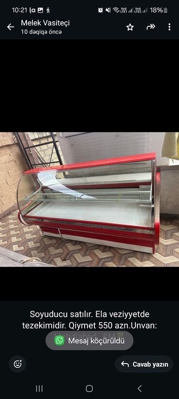 soyuduu: Soyuducu satılır. Ela veziyyetde tezekimidir. Qiymet 550 azn.Unvan