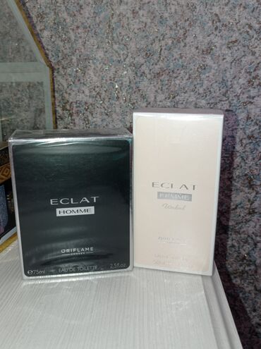 oriflame divine perfume: Eclat Homme 75ml Eclat Femme 50ml Oriflame firmasından.Ayrı istəyən