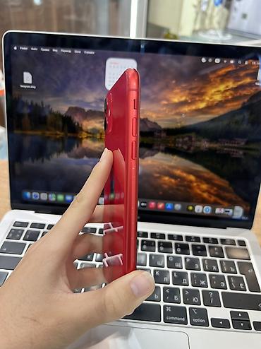 mchose a7: IPhone 11, Б/у, 128 ГБ, Красный, Защитное стекло, Чехол, 100 % — 2