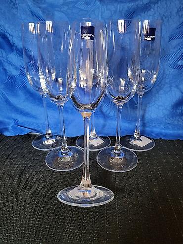 set za slatko: Case nove za vino,kristal Leonardo Nemacka iz 2000ih.god. Nemacke — 8