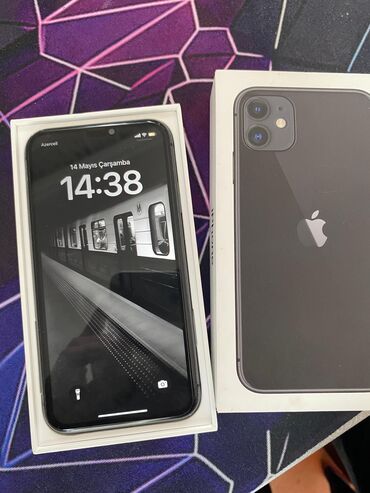 Apple iPhone: IPhone 11, 64 GB, Black Titanium, Simsiz şarj, Face ID