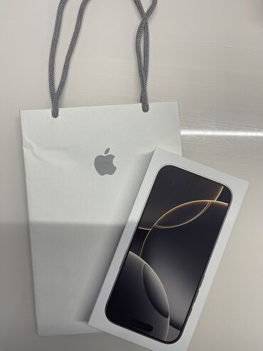 коробка айфон 7: IPhone 16 Pro, Жаңы, 256 ГБ, Кабель, Куту, 100 %