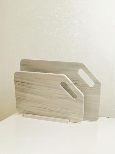 bıcaq seti: Corian Minimalist dizaynlı 2-li doğrama taxtası dəsti - Material — 1