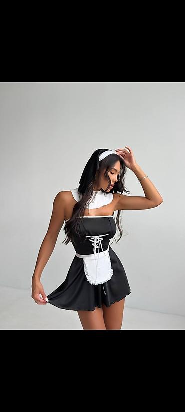 asılqan paltar üçün: Qara-ağ temalı kostyum dəsti kod:s.a.m-136927 ölçü m.l.xl - Model — 1