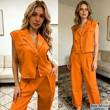 Kompleti: 🔥Damski komplet – prsluk bez rukava i pantalone visokog struka ✅2700 — 7