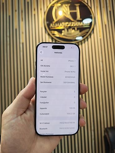 pro controller: IPhone 16 Pro, 128 GB, Black Titanium, Face ID, Sənədlərlə, Zəmanət — 3