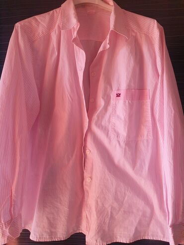 košulje za punije dame: L (EU 40), XL (EU 42), Pamuk, Prugasti, bоја - Roze
