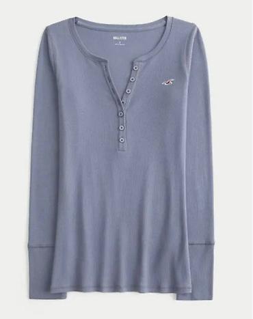 Личные вещи: Женская лонгслив-термка Hollister с длинным рукавом и планкой на — 6