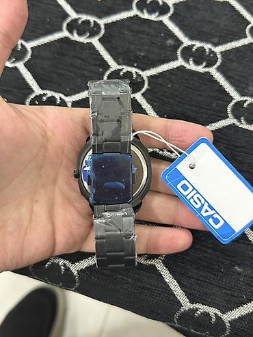 CASIO analoq qol saatı - Korpus: qara rəngli, paslanmayan polad