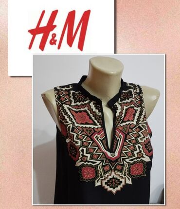 luna tunike i bluze: H&M, M (EU 38), Viskoza, Geometrijski, bоја - Šareno