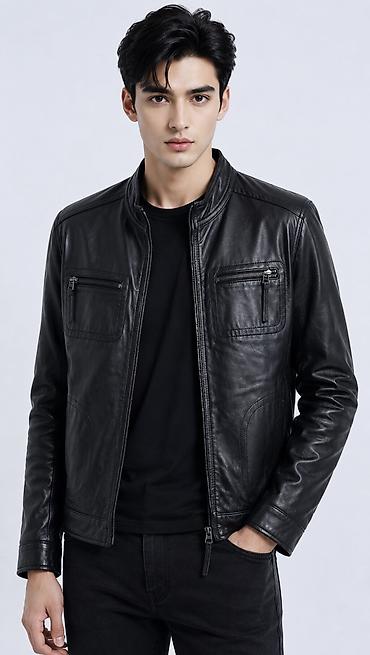 жакет mango: Кожаная куртка MNG (The Leather Collection) - Материал: кожа - — 1