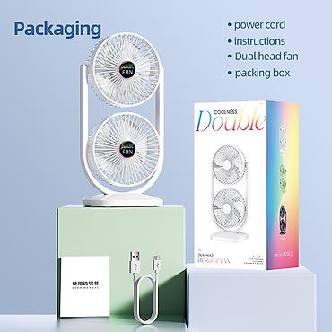 vintilyatır: Masaüstü 2 Başlı Sərinkeş Double Coolness Dual Fan . ❄️ Sərinlik artıq — 8