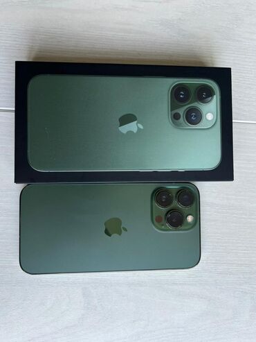 купить аймак: IPhone 13 Pro, Б/у, 128 ГБ, Зеленый, Зарядное устройство, Защитное стекло, Чехол, 81 %