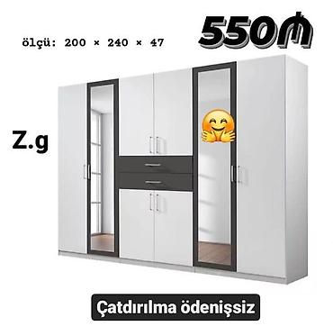 Dolablar: Dolab yeni qarderob paltar dolabı güzgülü səkkiz qapılı — 1