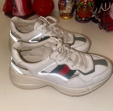 krosovka: Gucci, Ölçü: 35, rəng - Ağ, İşlənmiş — 6