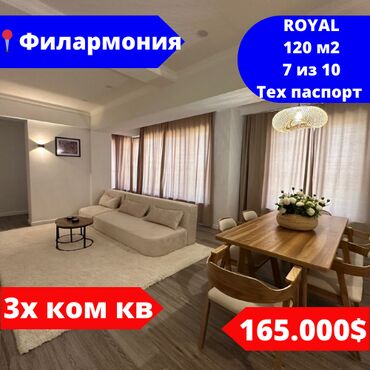 Продажа квартир: 3 комнаты, 120 м², Элитка, 7 этаж, Евроремонт