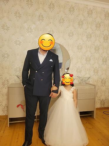 mekteb çanta: Zərif ağ qız geyimi – şənlik və mərasimlər üçün - Model: tüllü, ətək — 1