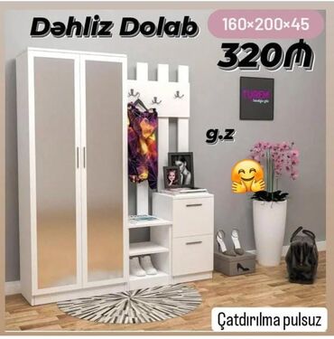 Masa və oturacaq dəstləri: Dəhliz dolabı, Düz dolab