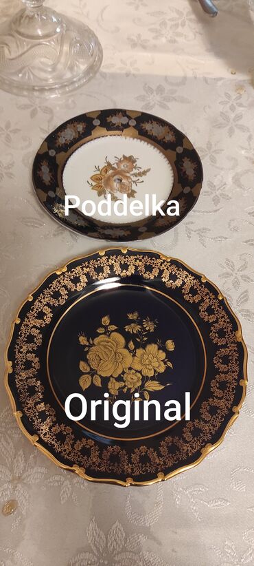 Nahar dəstləri və servizlər: Nahar dəsti, rəng - Göy, Farfor — 8