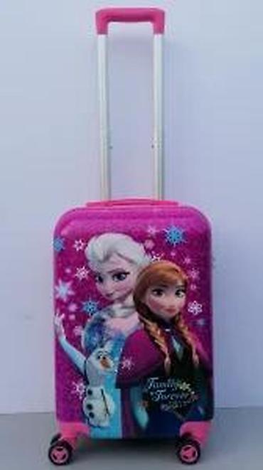 Rančevi, torbe i koferi: Dečji kofer na točkiće – Frozen (Elsa, Ana i Olaf), ružičasti - Tvrda — 9