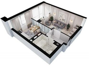 чайка квартира: 1 комната, 36 м², Элитка, 13 этаж, ПСО (под самоотделку)
