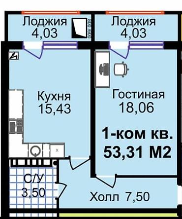 archa group: 1 комната, 53 м², Элитка, 4 этаж, Готовая ПСО (под самоотделку) — 1